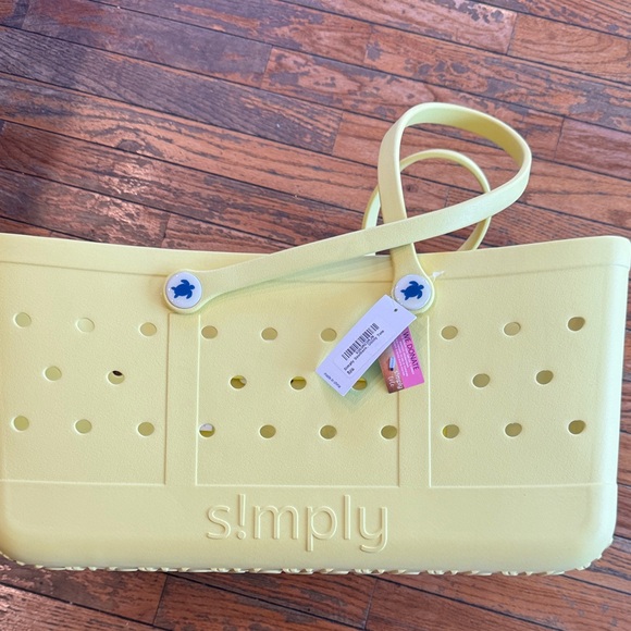 Simply Southern Light Yellow Tote Bag - Picture 1 of 5